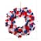 18" Red, White & Blue Americana Hydrangea Wreath